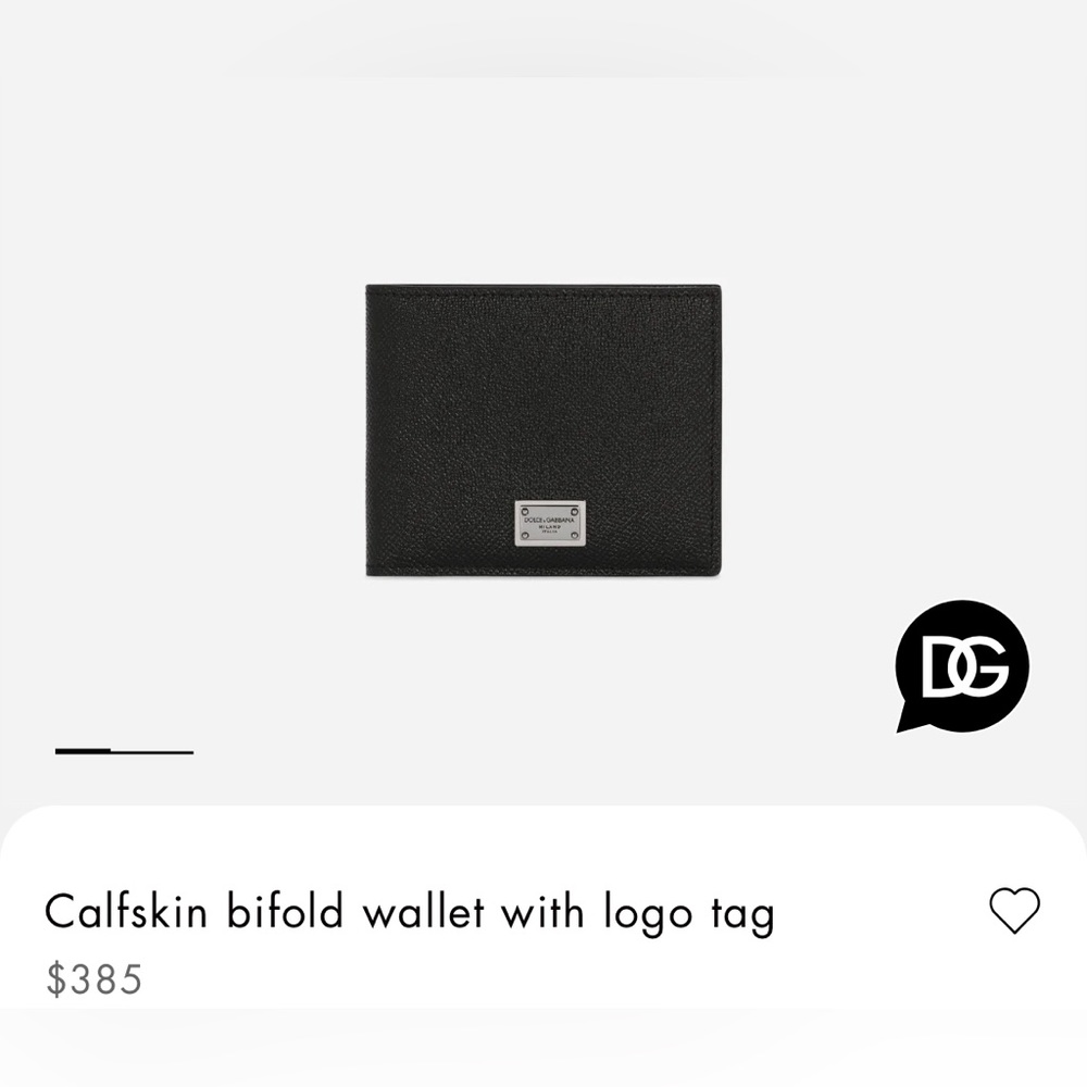 Dolce & Gabbana Calfskin bifold wallet with logo tag - Picture 4 of 5